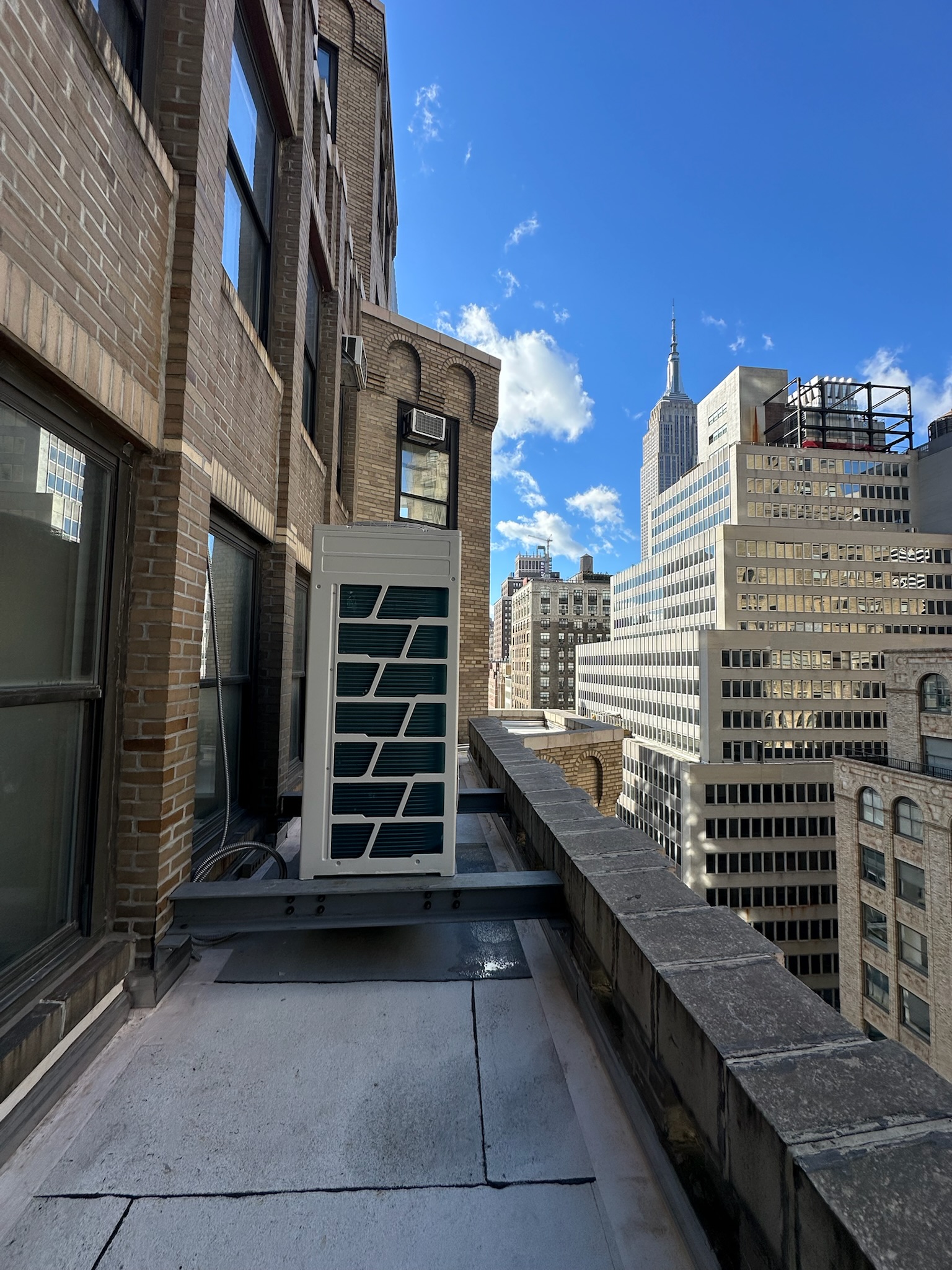 Before: HVAC system installation before and after