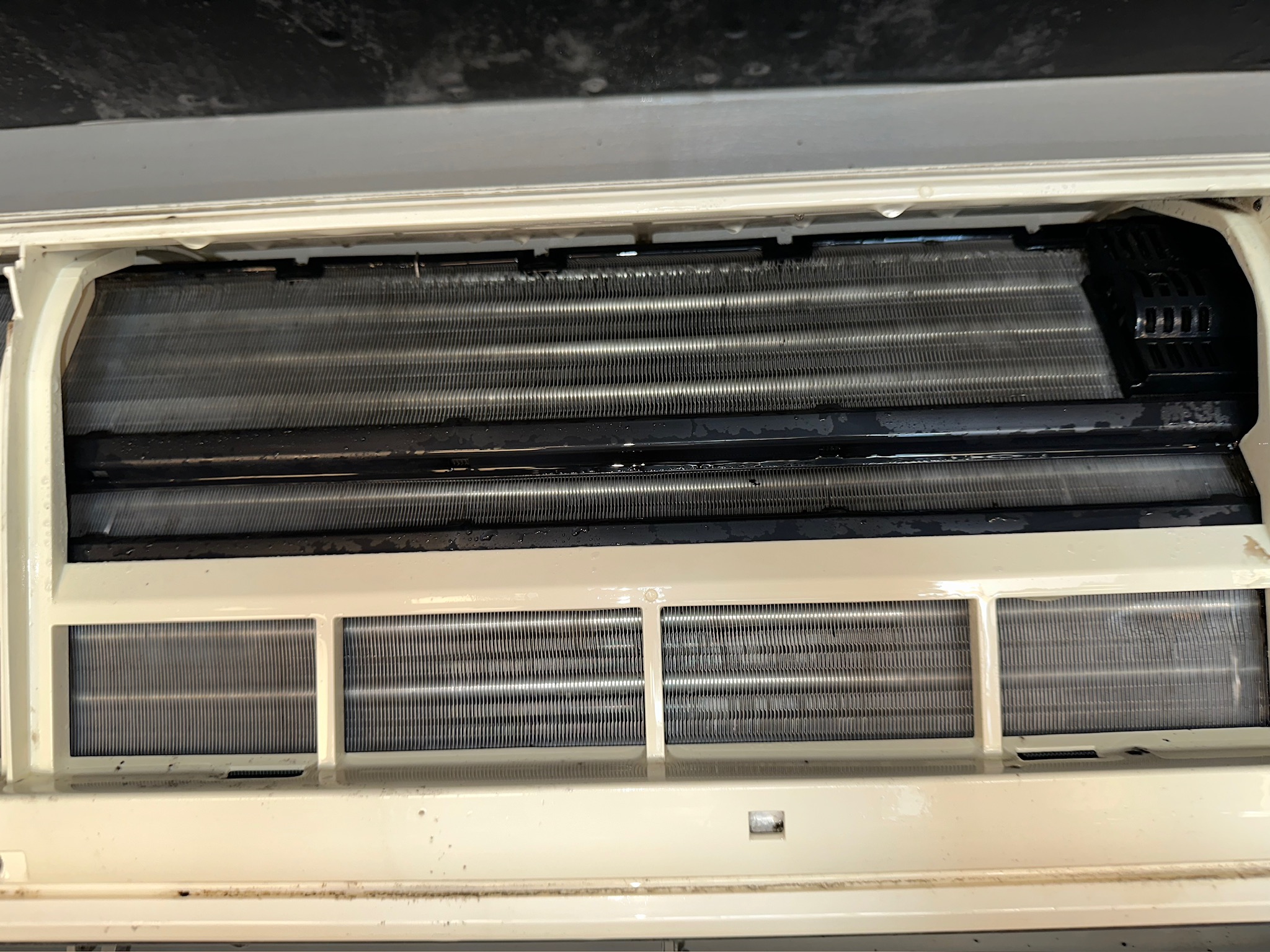 Before: HVAC system installation before and after